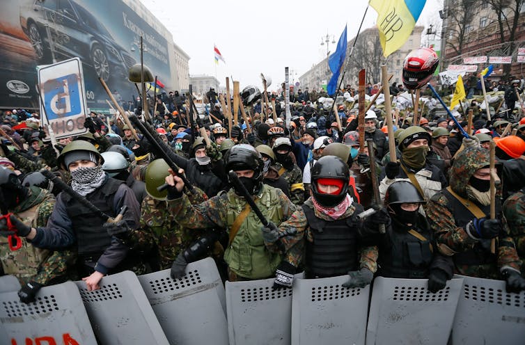 Protest against the Maidan revolution in 2014.