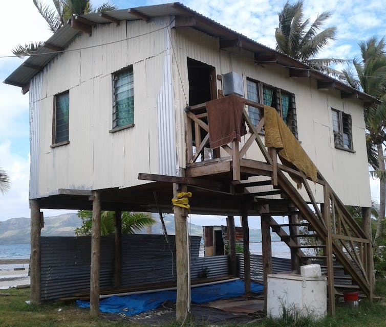 Fiji house on elevated foundations