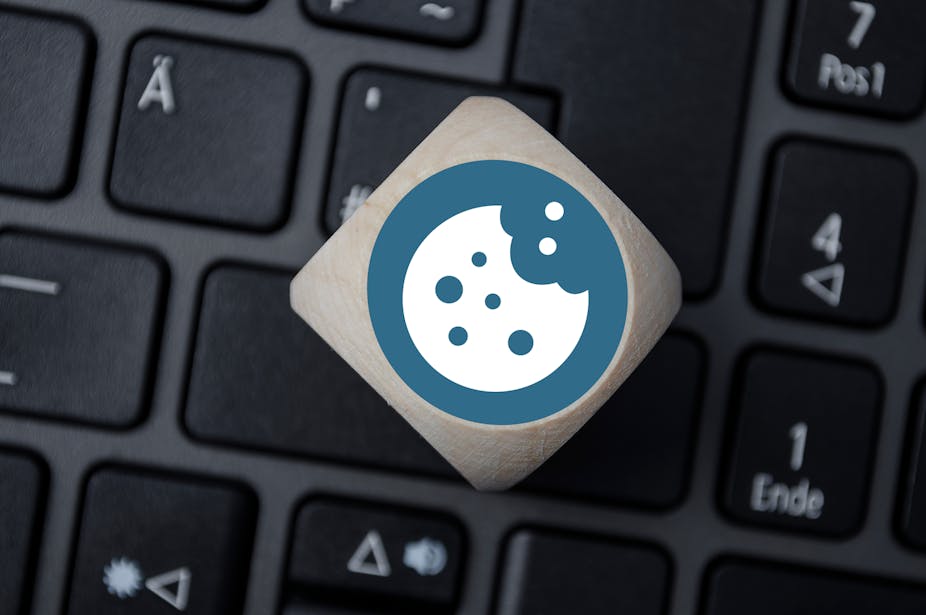 Cookie symbol on top of a keyboard