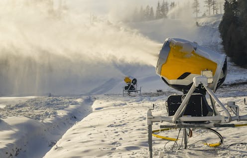 Olympic skiers and snowboarders are competing on 100% fake snow – the science of how it's made and how it affects performance