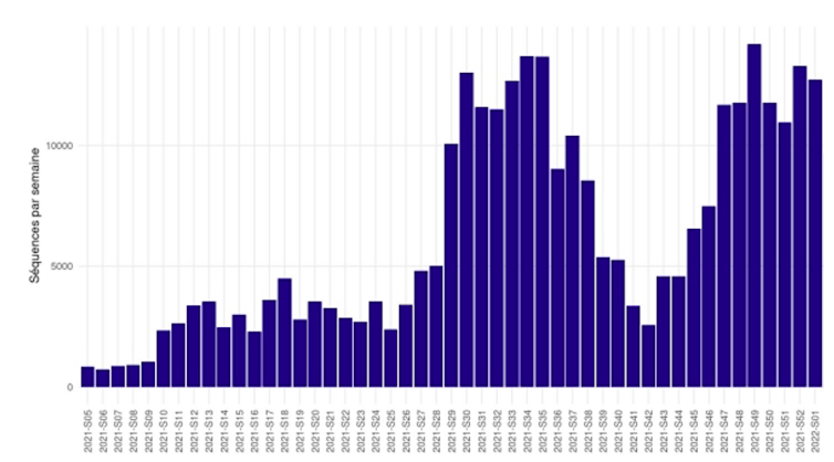 L’activité de séquençage en France a connu deux vagues, cet automne et en fin d’année