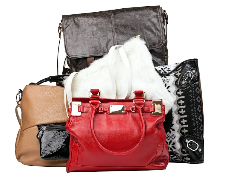 pile of handbags