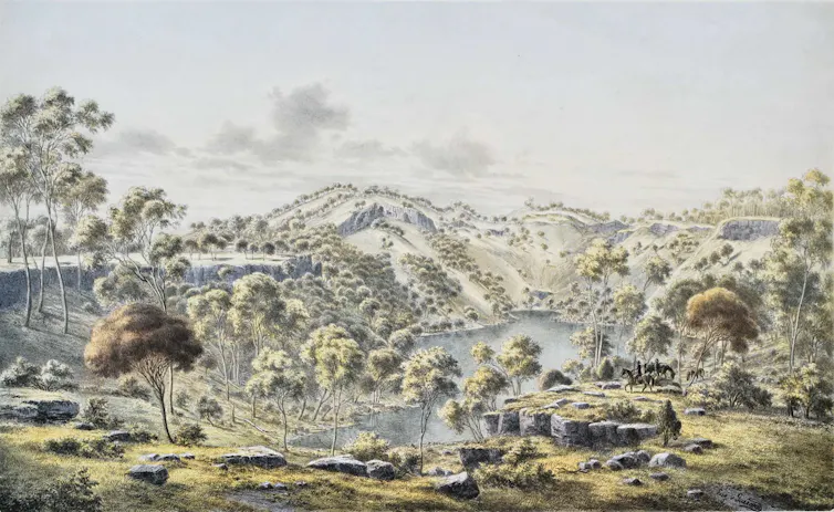 Painting of a cultural landscape