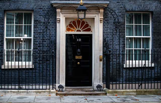 The door of Number 10 Downing Street.