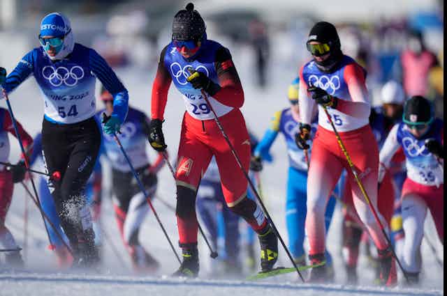 Skieurs de fond en compétition