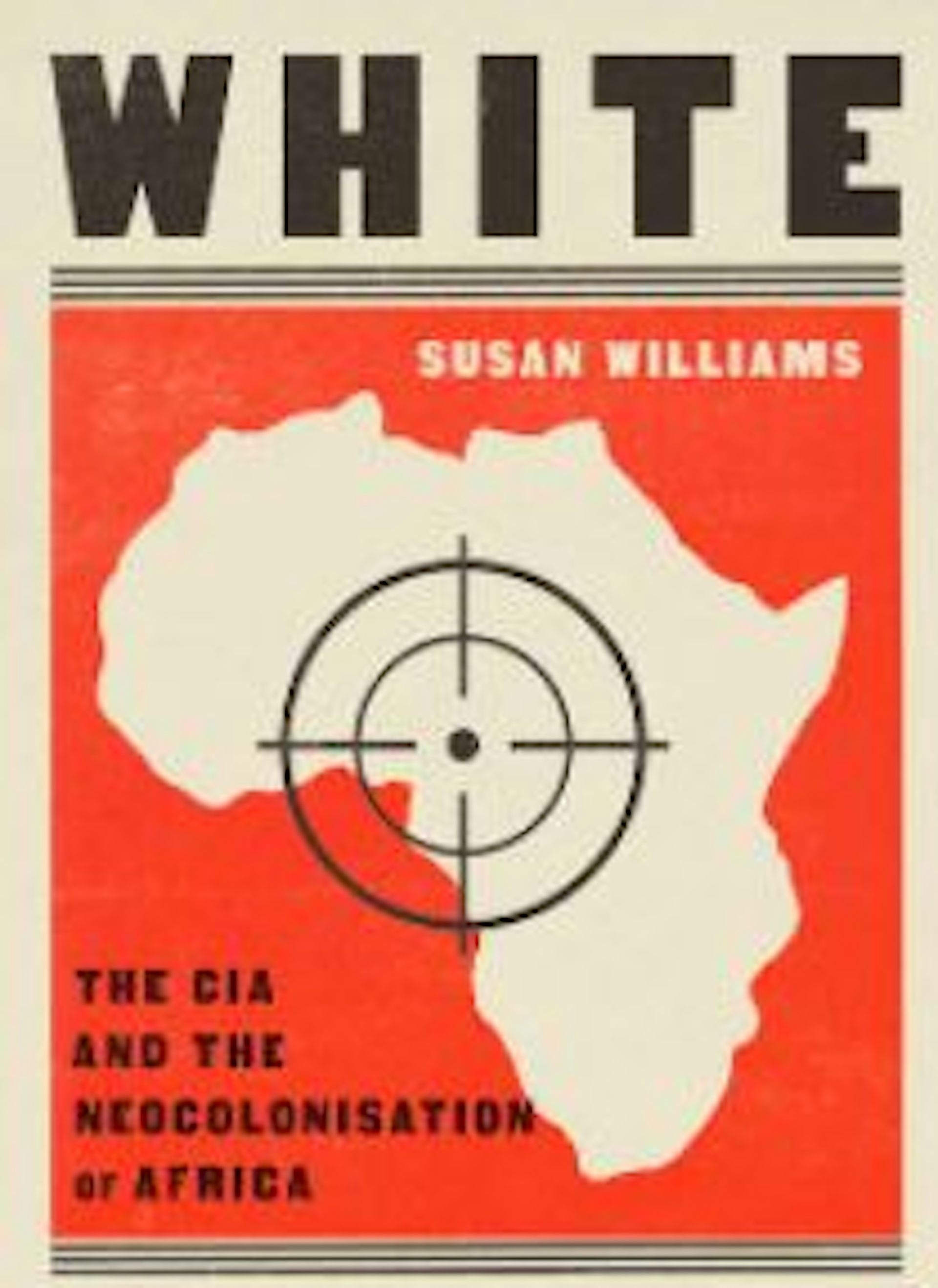 Book cover shows a map of Africa with its western parts in a sniper's sights.