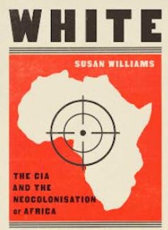 A capa do livro mostra um mapa da África com suas partes ocidentais na mira de um atirador.