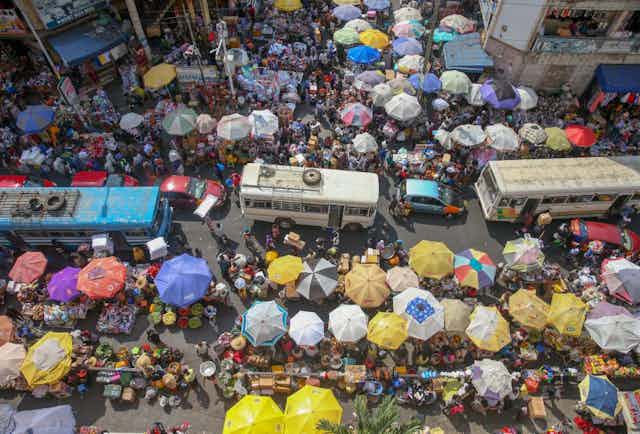 A market scene in Accra