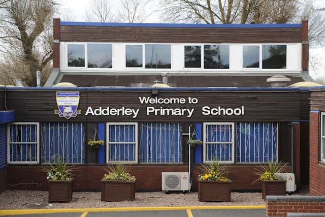 A shot of the outside of Adderley primary school in Birmimgham