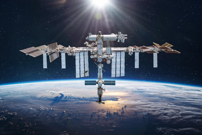ISS in space