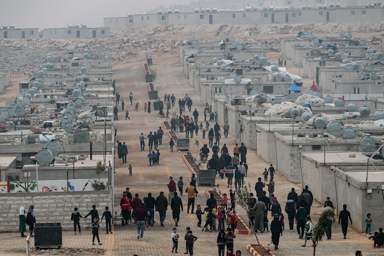 Displaced persons camp in Syria.