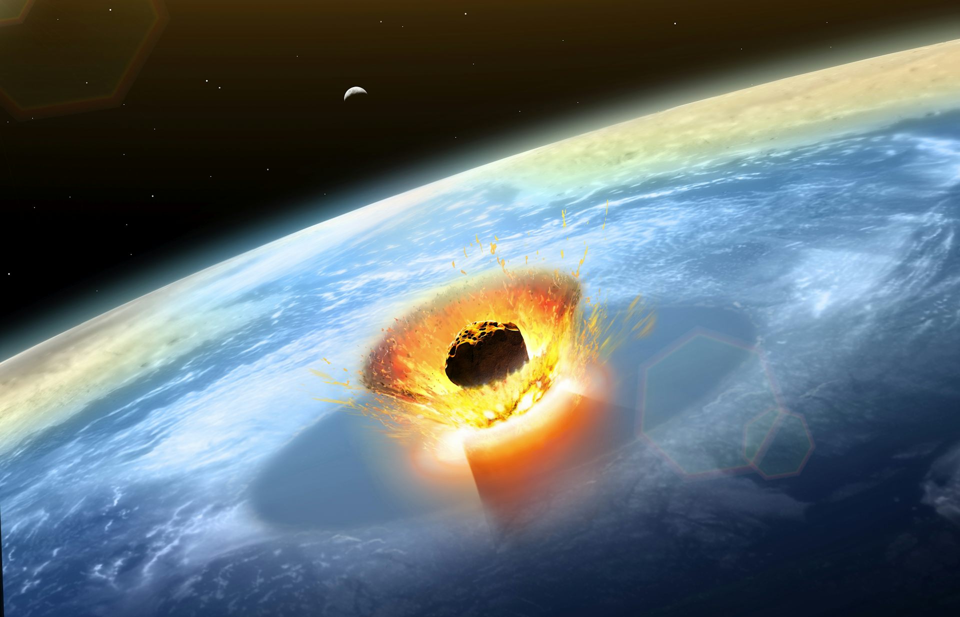 Asteroid 2025 impacting earth