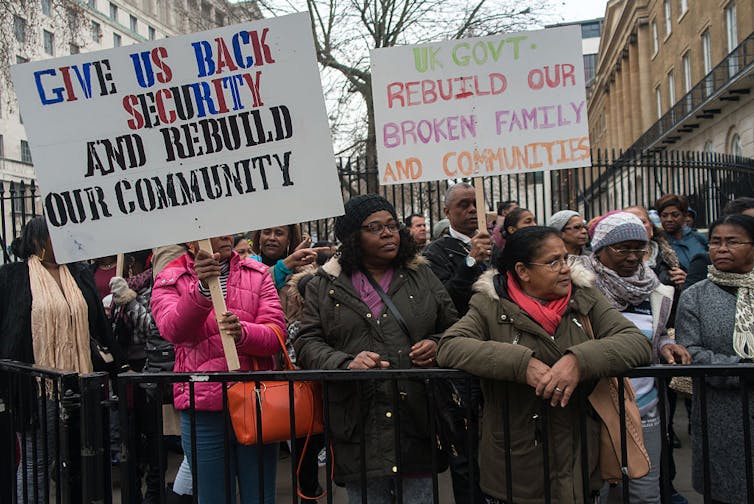 Chagossian demonstration against the UK Government. Photo by Alberto Pezzali/Pacific Press/LightRocket via Getty Images