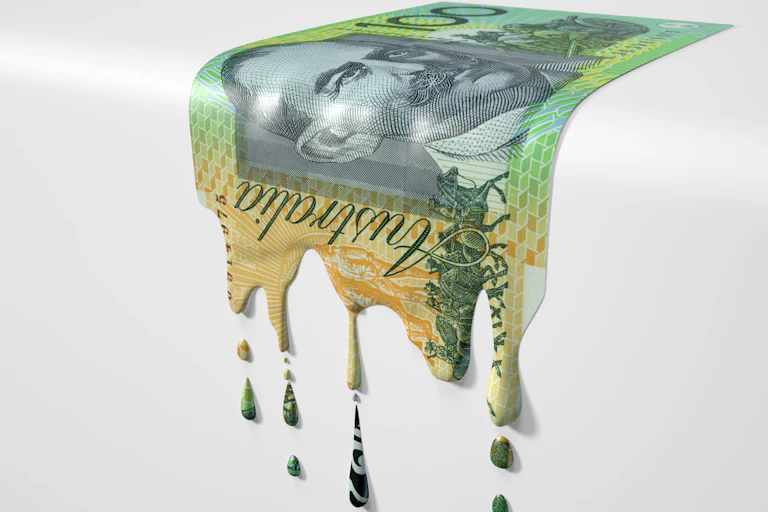 A melting $100 note