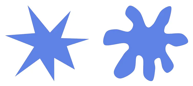 Blue abstract shapes.