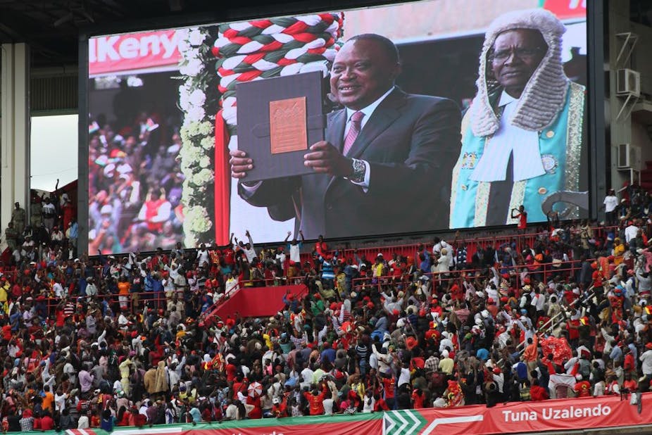 Kenya's president Uhuru Kenyatta is sworn in