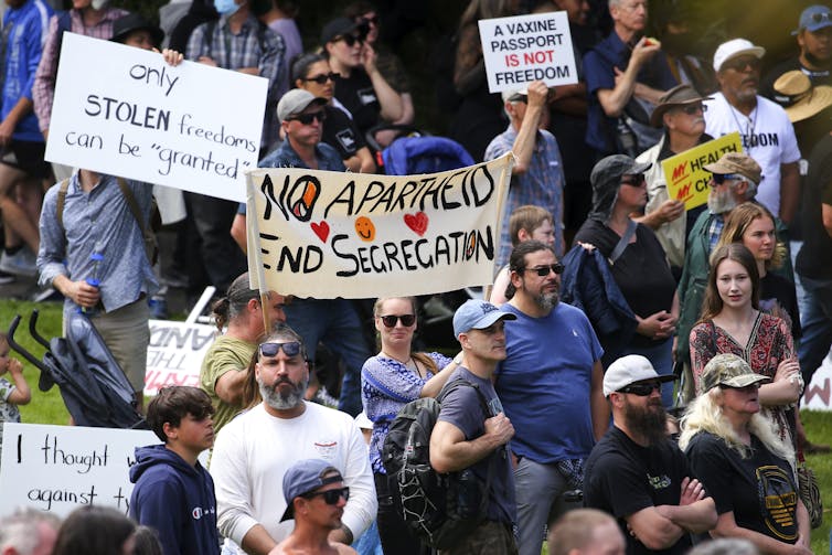 A ‘Freedom and Rights Coalition’ protest at Parliament