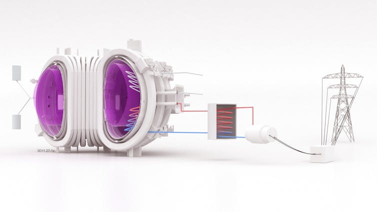 Fusion power plant and grid