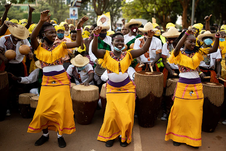 Supports celebrate Museveni's win