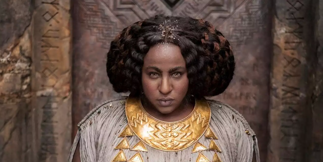 Black actress Sofia Nomvete playing a princess in Amazon's new production of Lord of the Rings.
