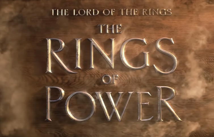 The poster for Amazon's new Lord of the Rings series, The Rings of Power.