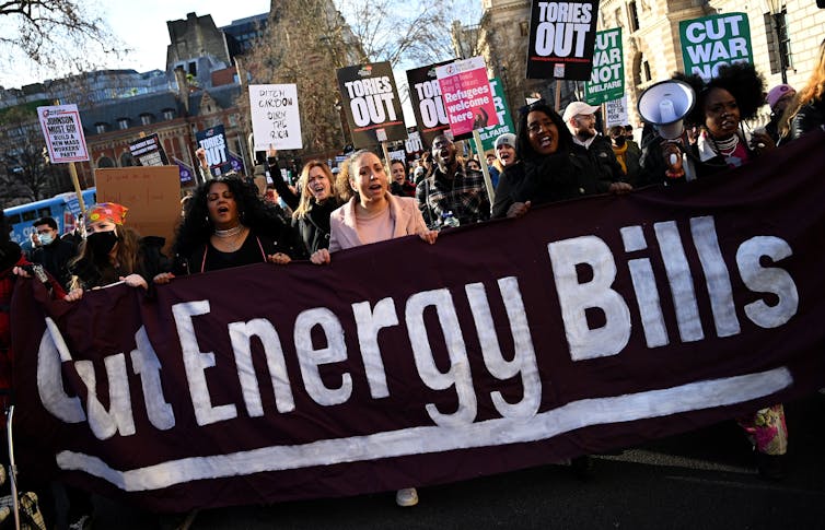 protestors calling for cheaper energy