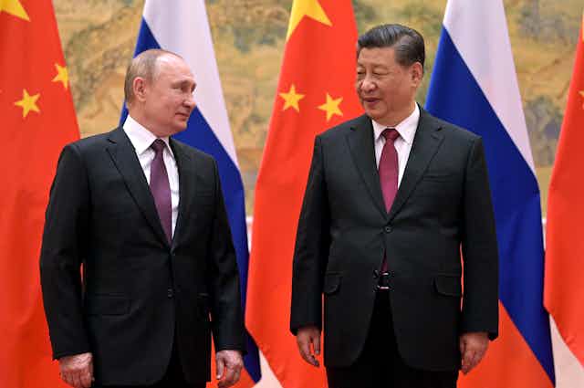 Vladimir Putin and Xi Jinping 