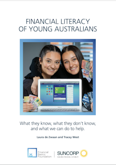 Cover of report on Financial Literacy of Young Australians