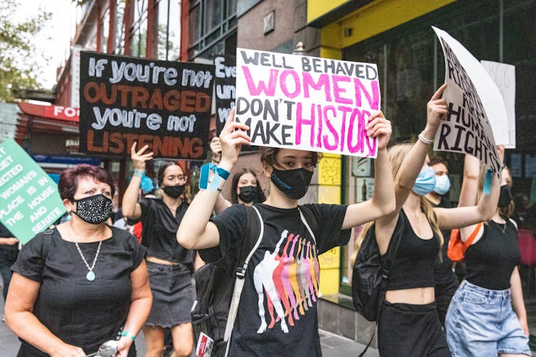 Women's rights protestors.