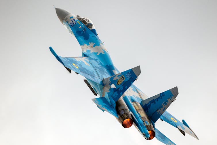 Ukrainian Sukhoi Su-27 Flanker fighter jet