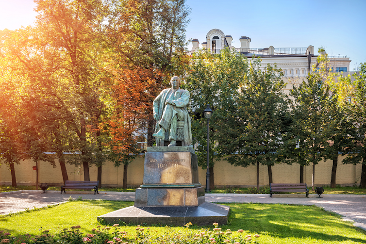 Statue of Leo Tolstoy in Moscow