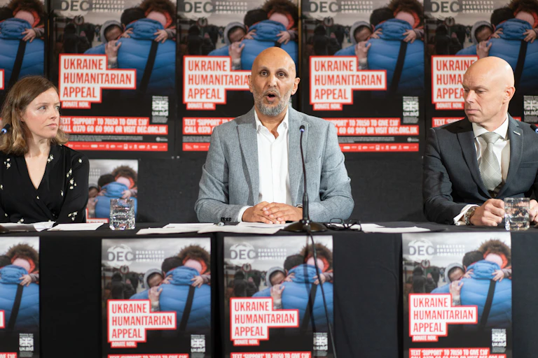 An appeal for donations to help fleeing Ukrainians