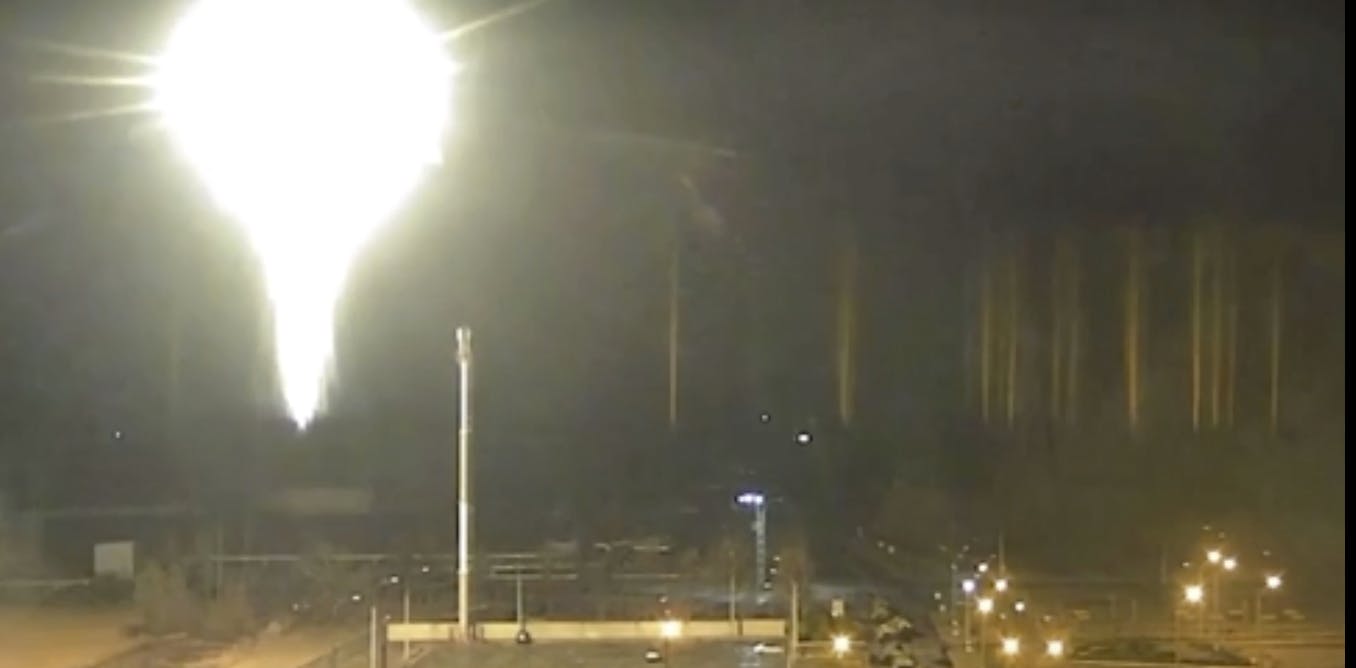 Russian shelling caused a fire at a Ukrainian nuclear power ...