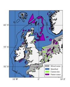 Map of offshore wind developments