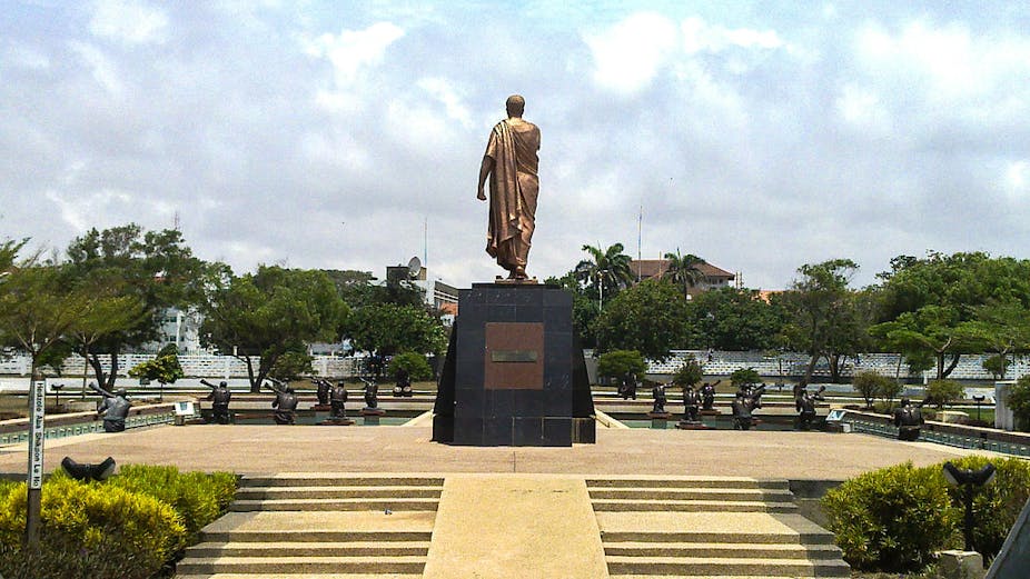 A giant bronze statue