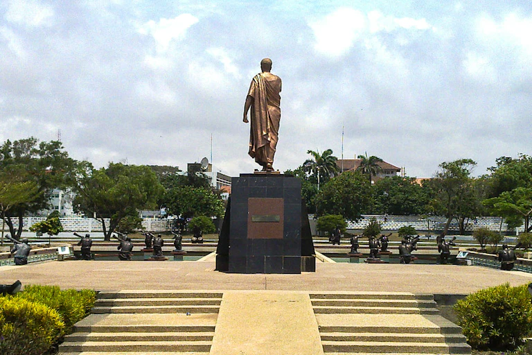 A giant bronze statue