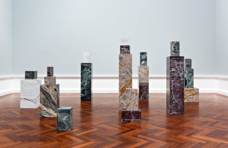 Marble plinths