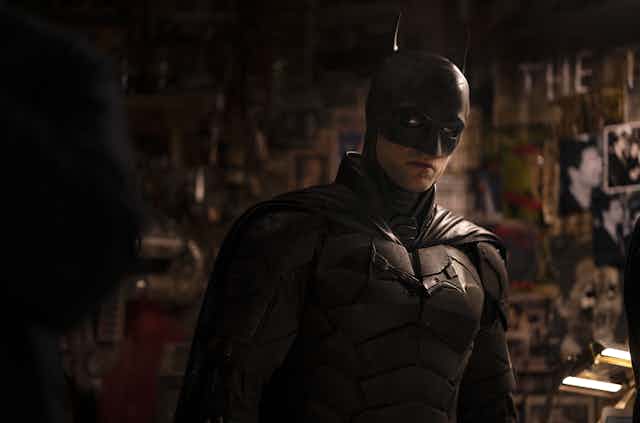 Batman in his suit.