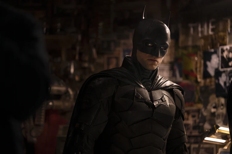 Batman in his suit.