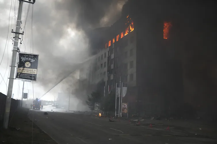 Bâtiments en feu