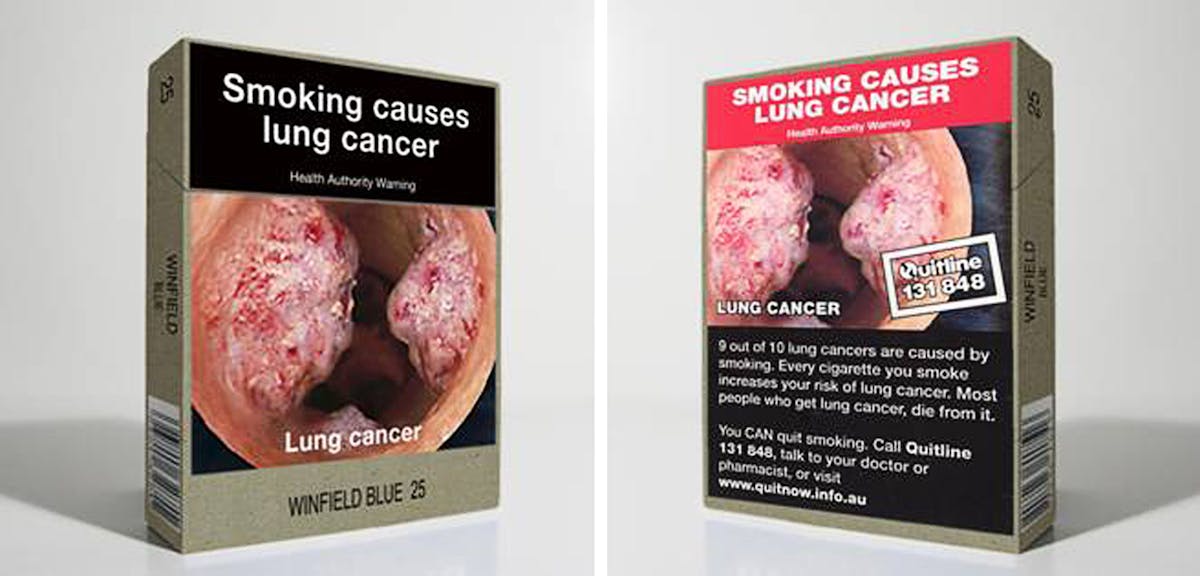 It's poo and olive as cigarette packs lose their magic