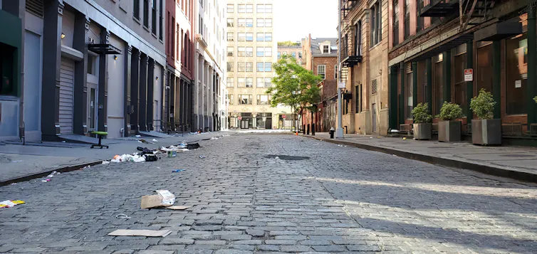 An empty street during lockdown