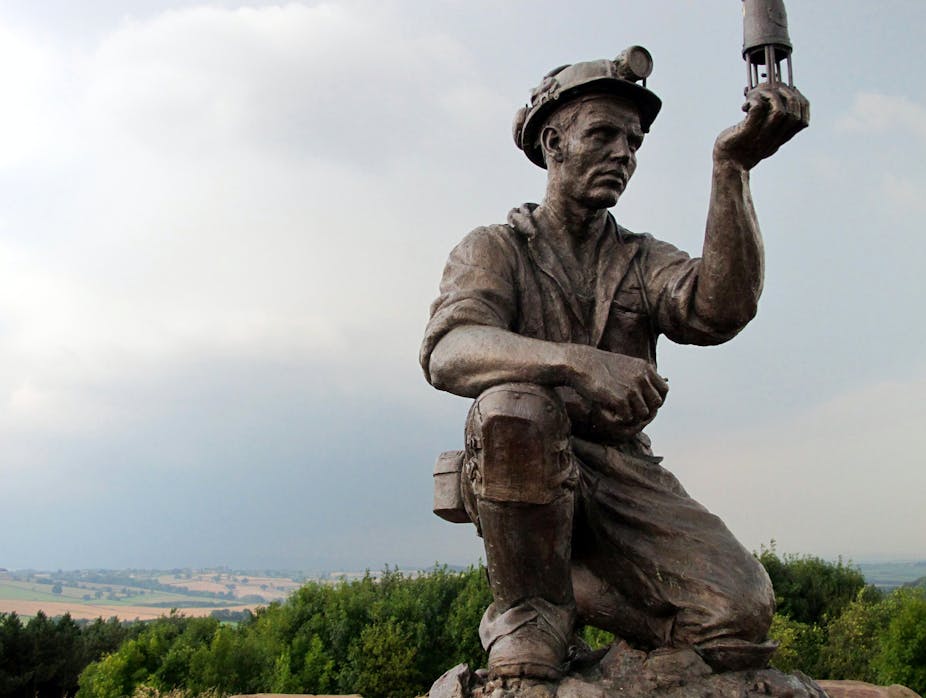 Statue of a miner.