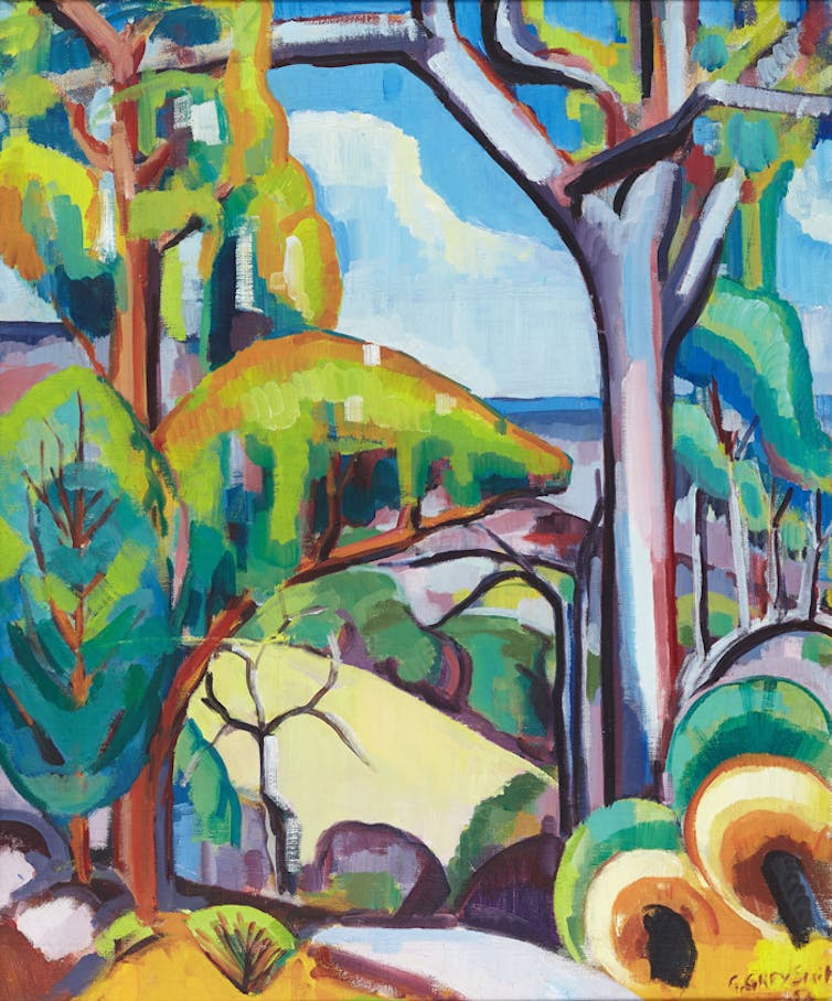 Why Are Western Australian Art And Artists Invisible Guy Grey Smith Landscape Hills 1954 Susanna And Mark Photo Robert Frith Art Gallery Of Western Australia
