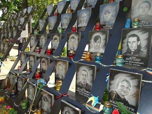 How Ukraine's personal, grassroots memorials honour individual citizens who fought for their nation
