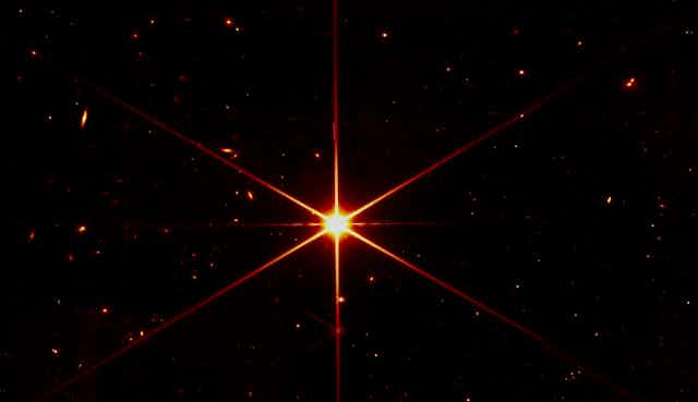 Image of star taken by NASA's James Webb Space Telescope