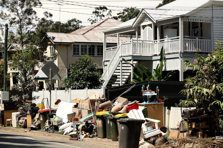 Curbside rubbish in Brisbane.