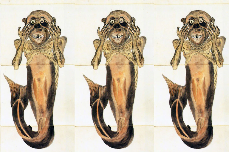 A painting of a Ningyo.
