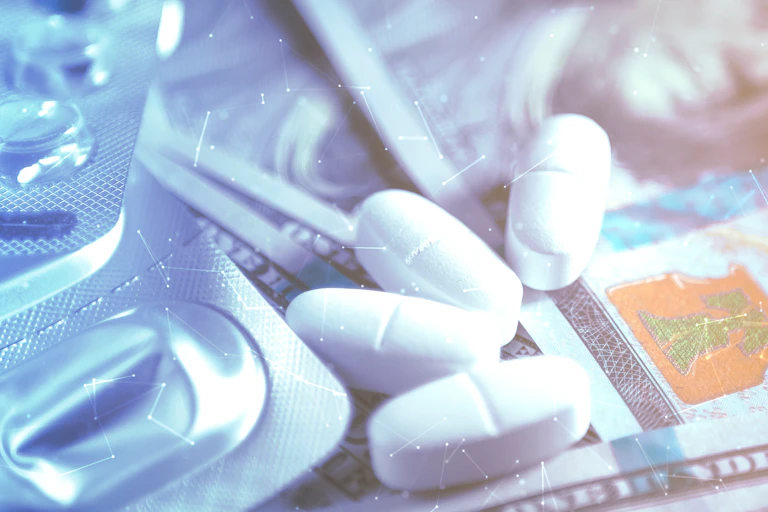 Pills and money