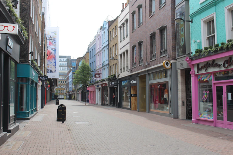 A street in London during lockdown